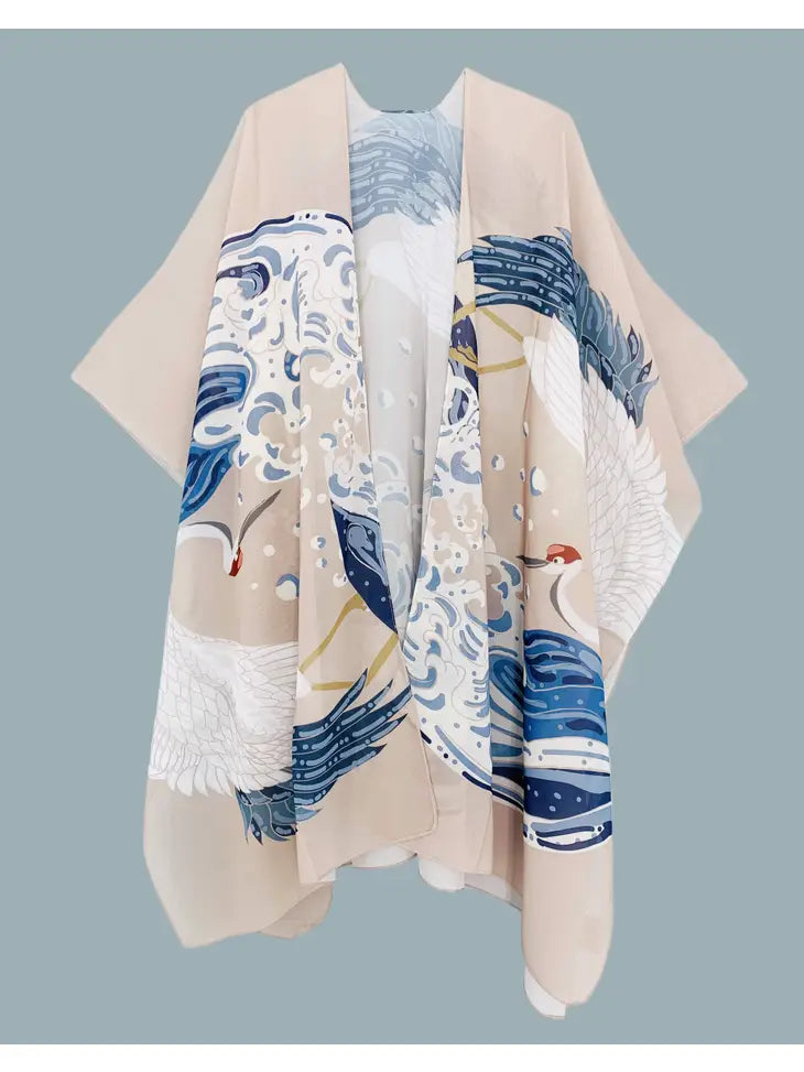 Crane In The Sky | Sand Kimono