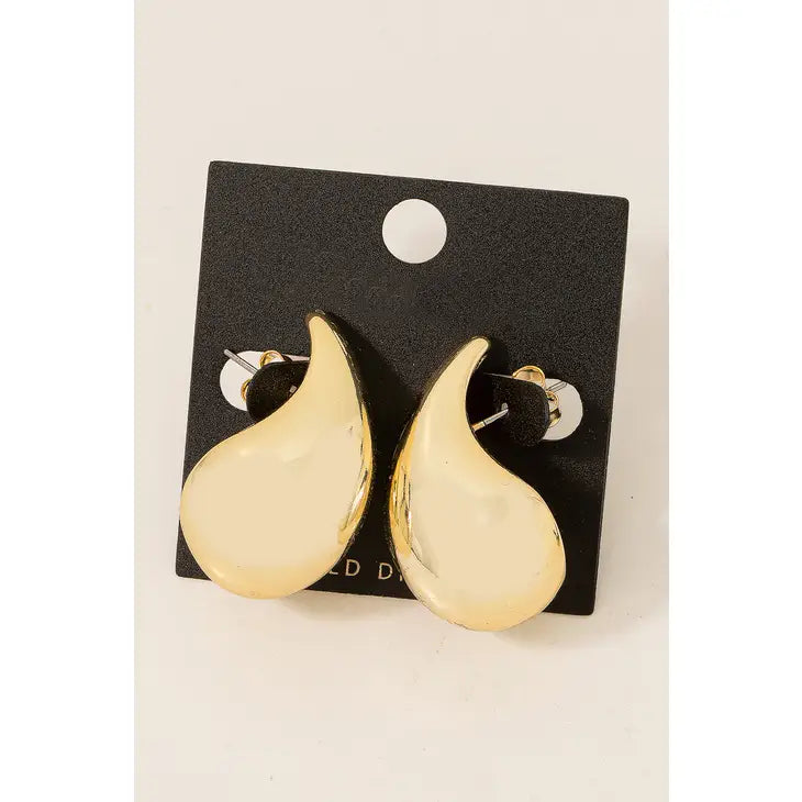 Huggie | Tear Drop Earrings