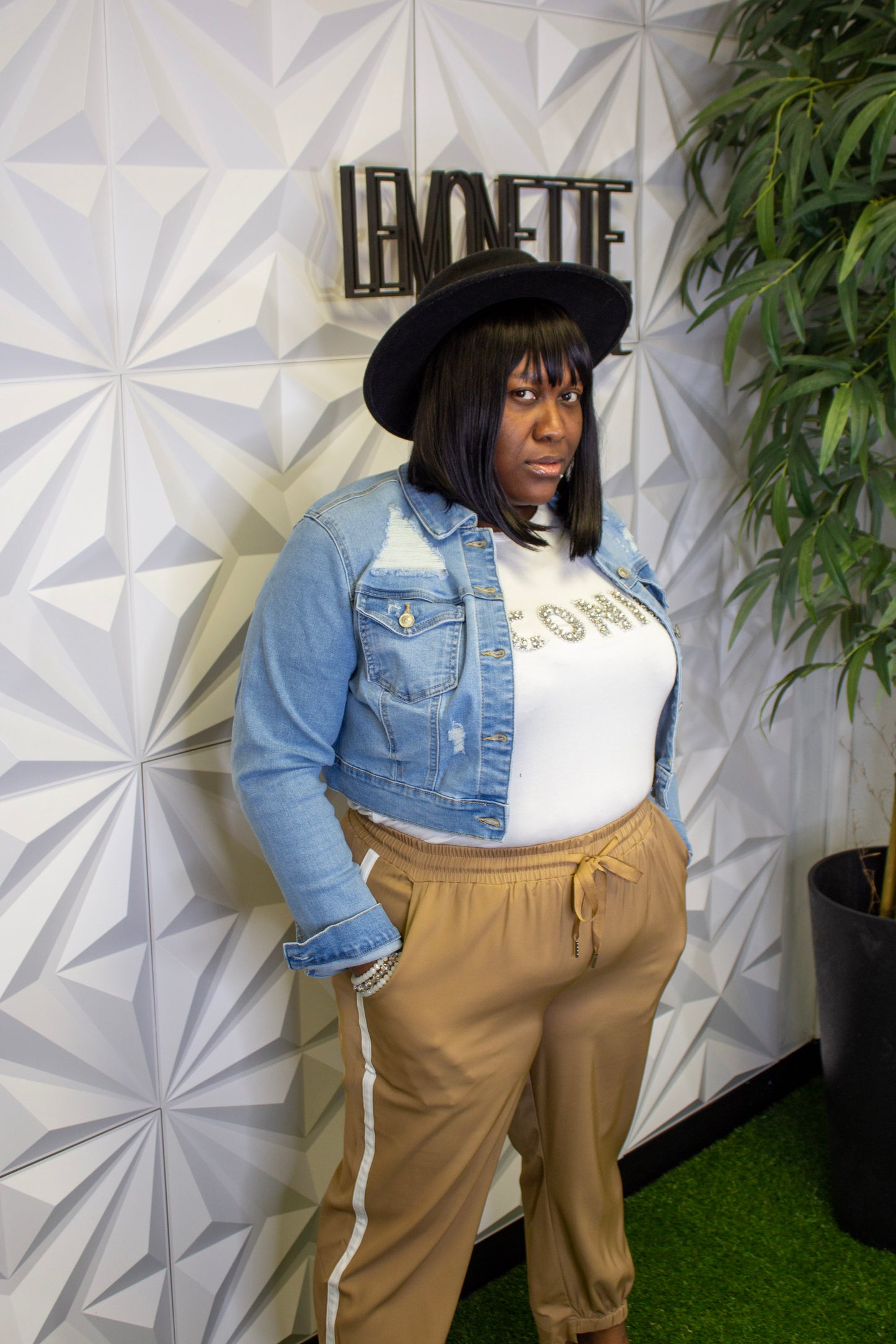 Genevieve | Khaki Track Pants