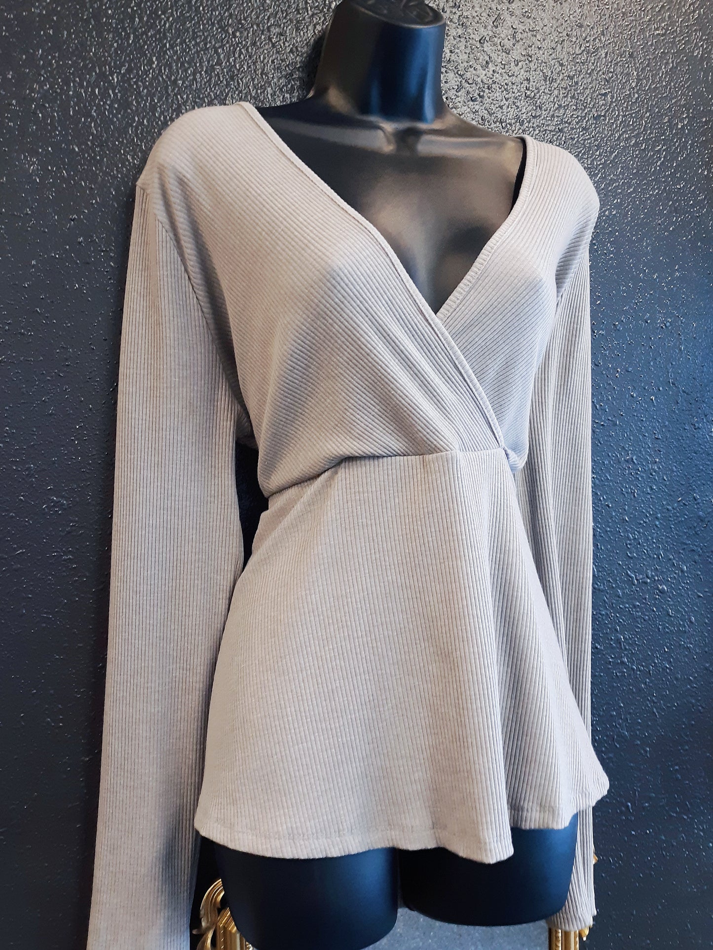 "Kris Kross" Top Plus Grey