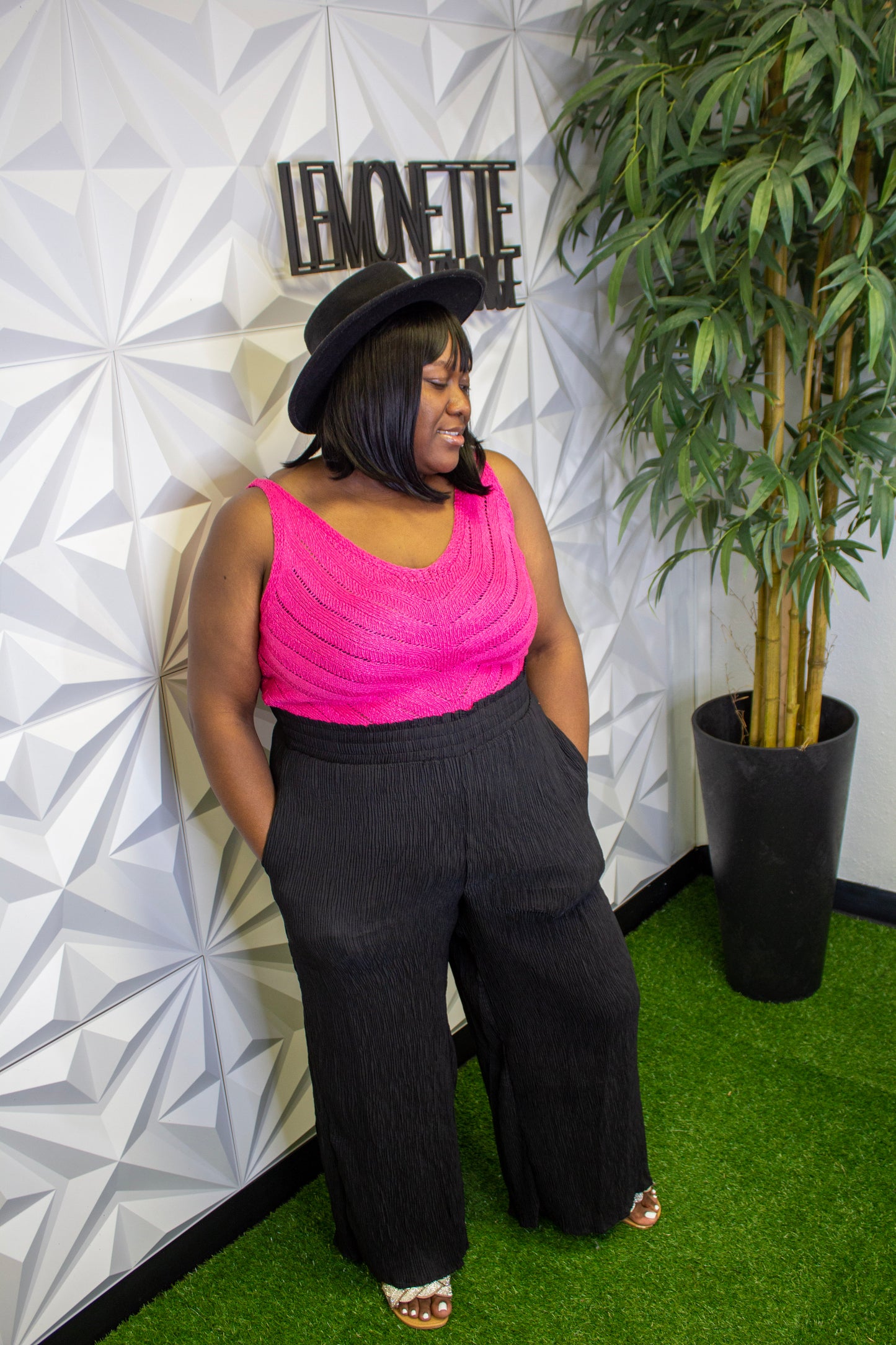 Bae Cay | Hot Pink Knit Tank