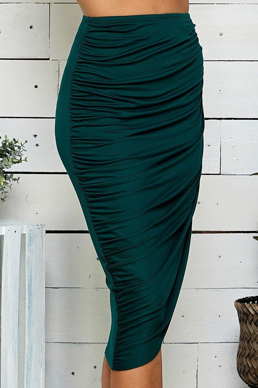 Draped Up | Skirt Deep Green