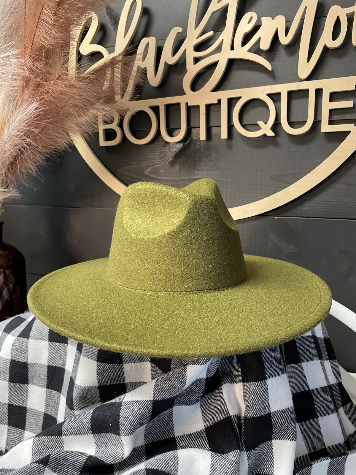 Brim Rose | Fidora Hat Olive – Black Lemon Boutique