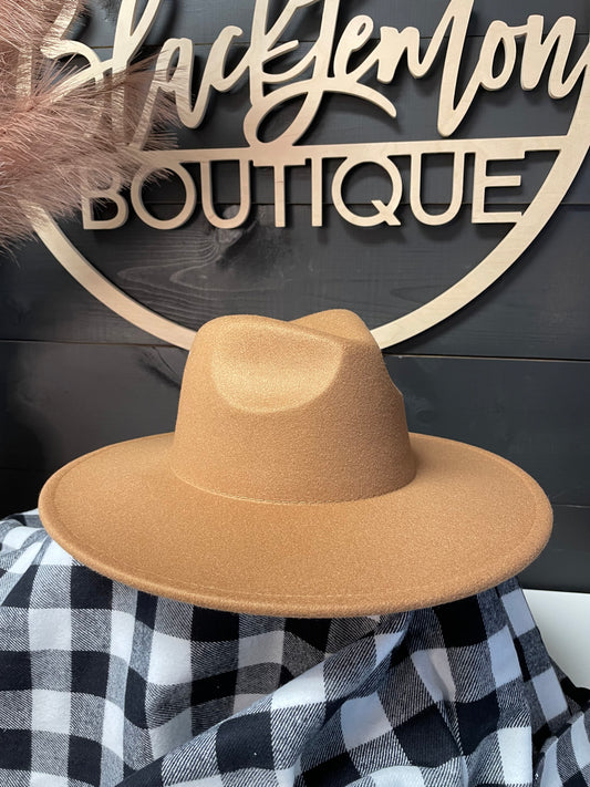 Brim Rose | Fidora Hat Camel