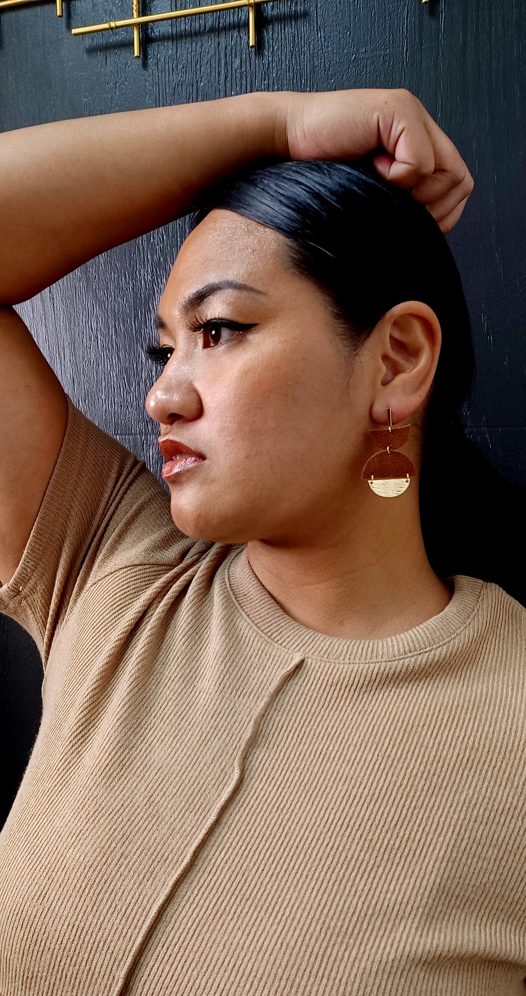 Eccentric  | Brown Earrings