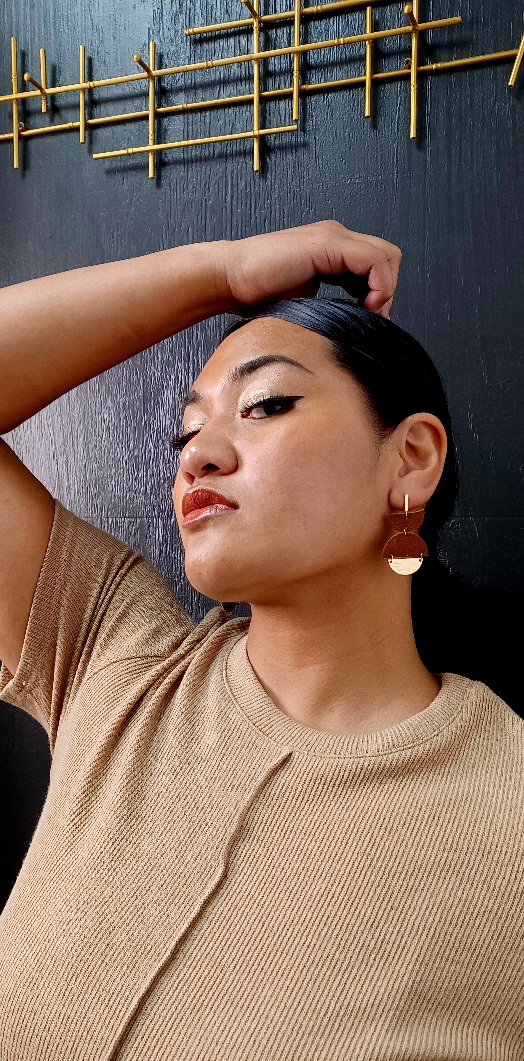 Eccentric  | Brown Earrings