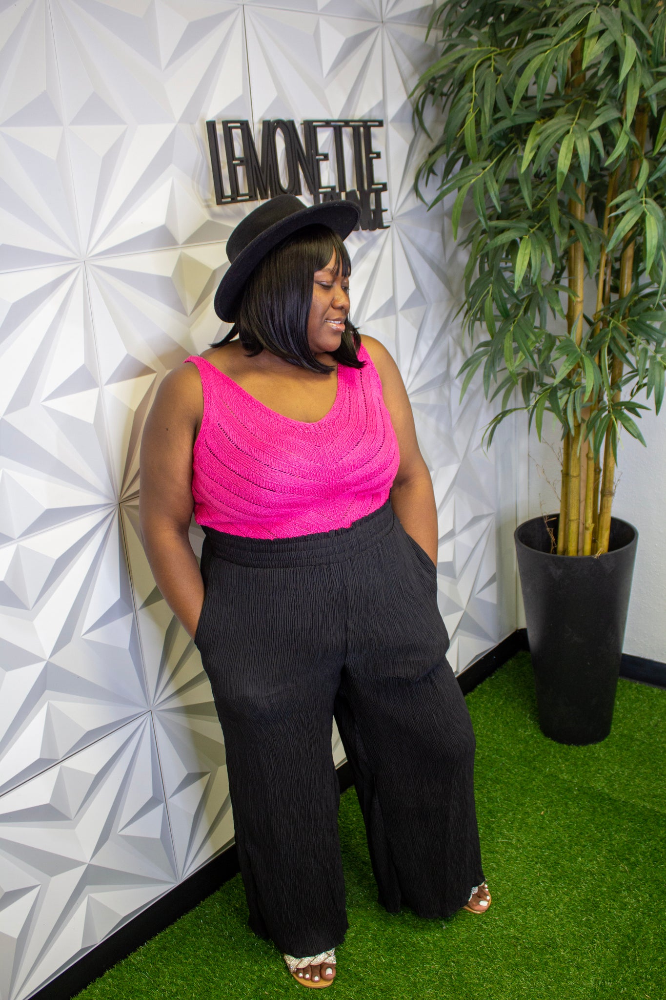 Bae Cay | Hot Pink Knit Tank